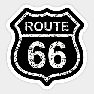 Vintage Style Iconic Route 66 Tee - Nostalgic Highway Sign Design - Casual Travel Wear - Great Gift for Road Trippers Sticker